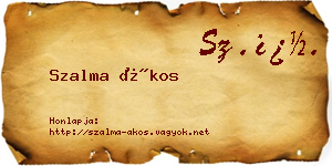 Szalma Ákos névjegykártya